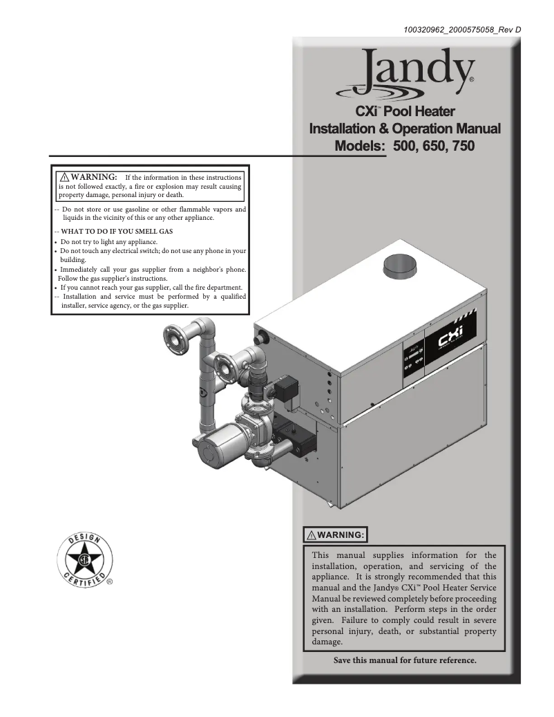 Page 1 de la notice Manuel utilisateur JANDY CXi500