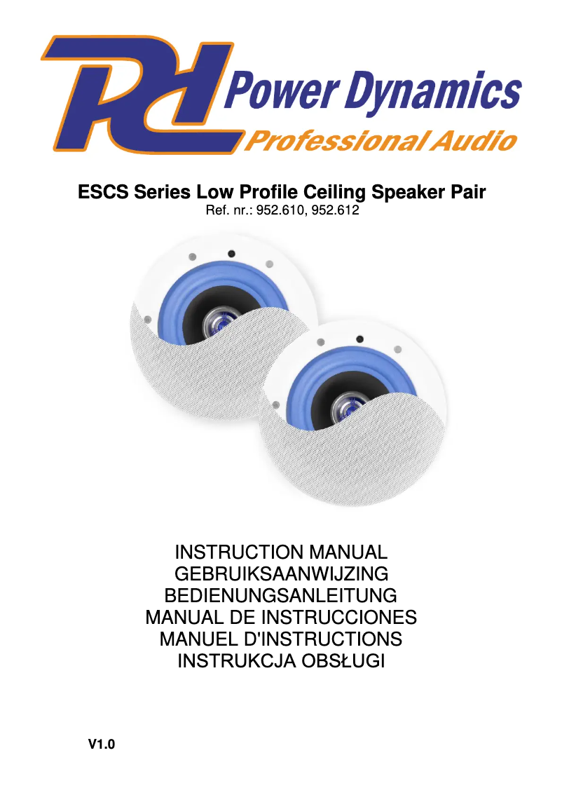 Page 1 de la notice Manuel utilisateur Power Dynamics ESCS6