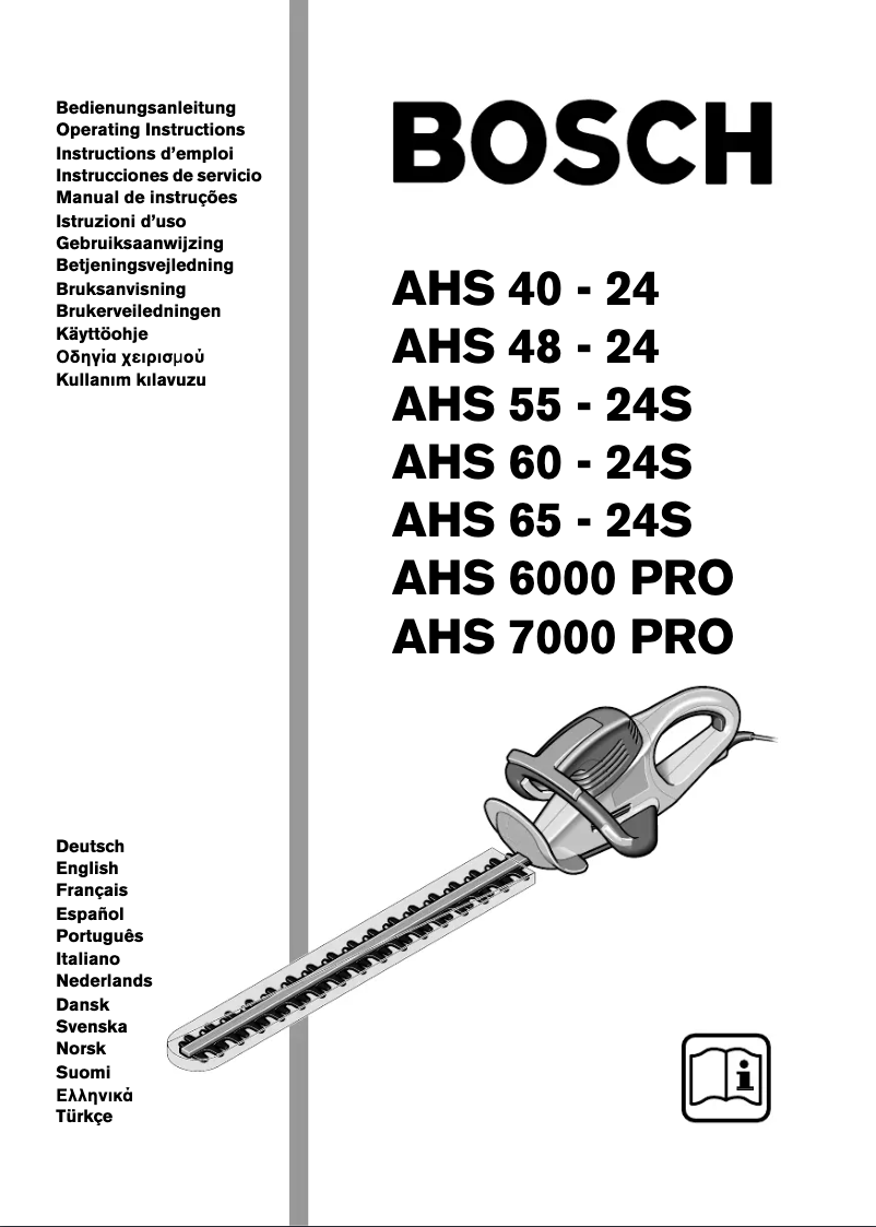 Page 1 de la notice Manuel utilisateur Bosch AHS 7000 Pro