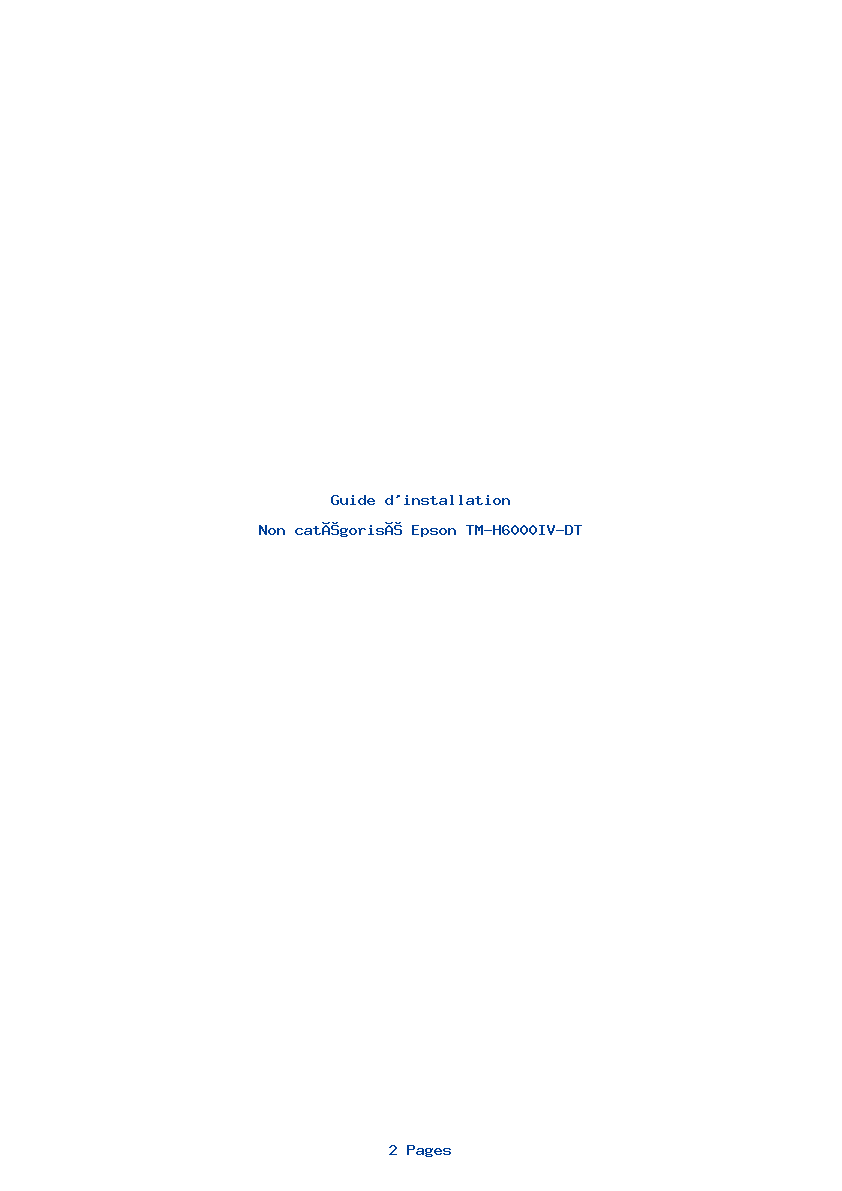 Image de la première page du manuel de l'appareil TM-H6000IV-DT