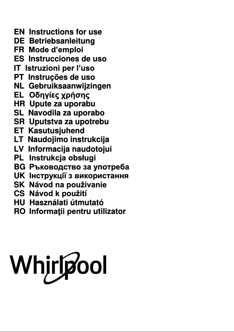 Página 1 del manual Guía de instalación Whirlpool WHVP 62F LT SK