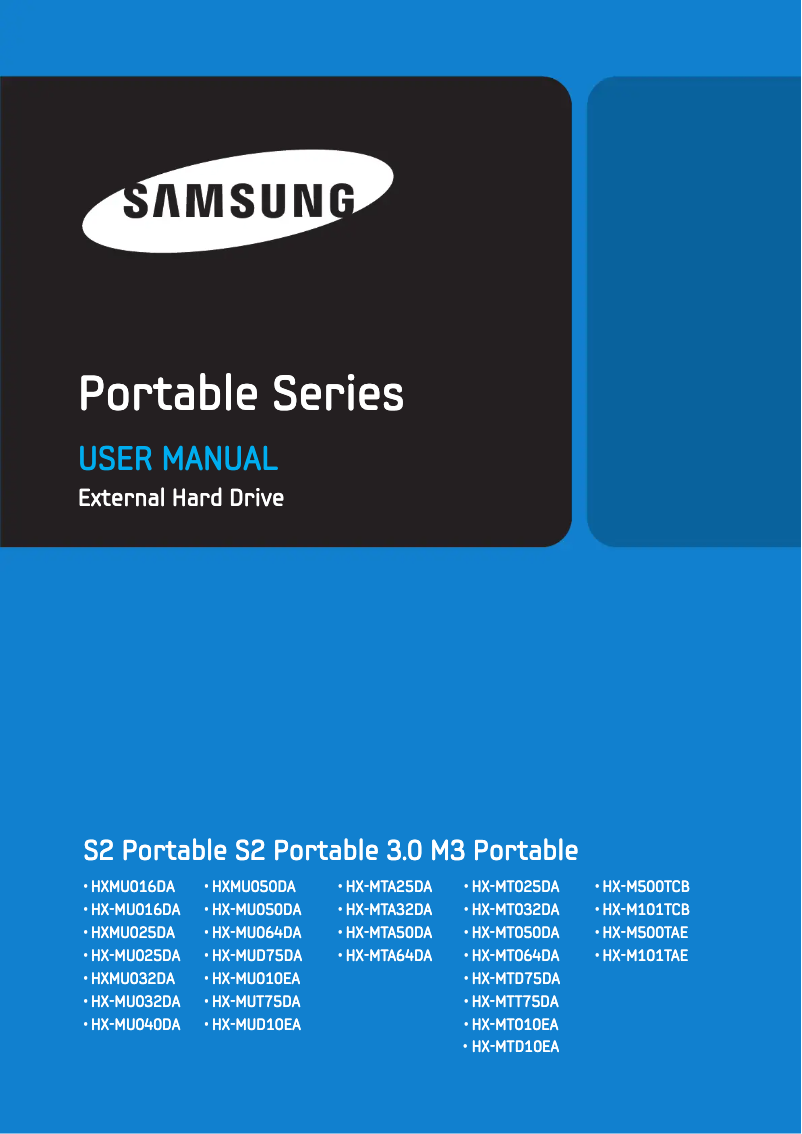 Página 1 del manual Manual de usuario Samsung HX-MTD75DA