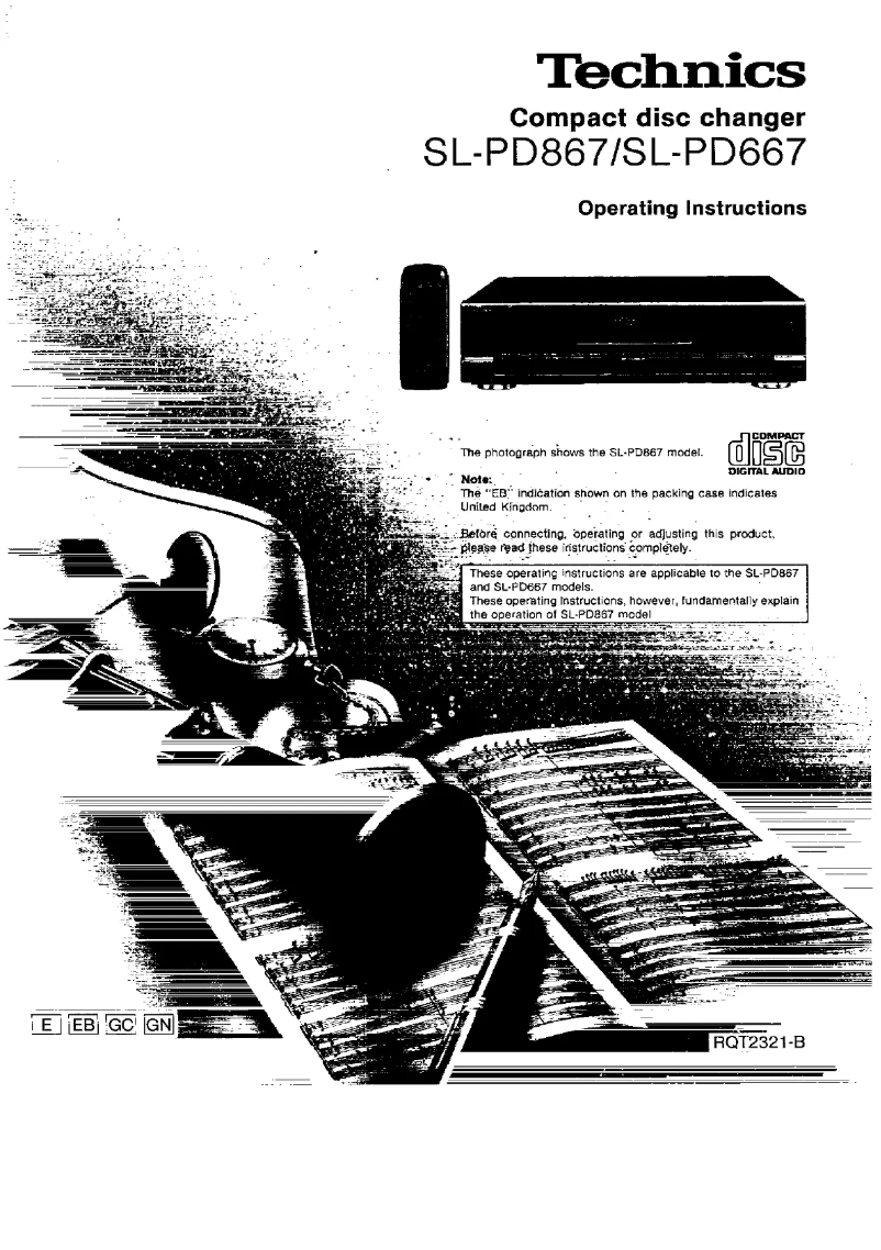 Page 1 de la notice Manuel utilisateur Panasonic SL-PD867