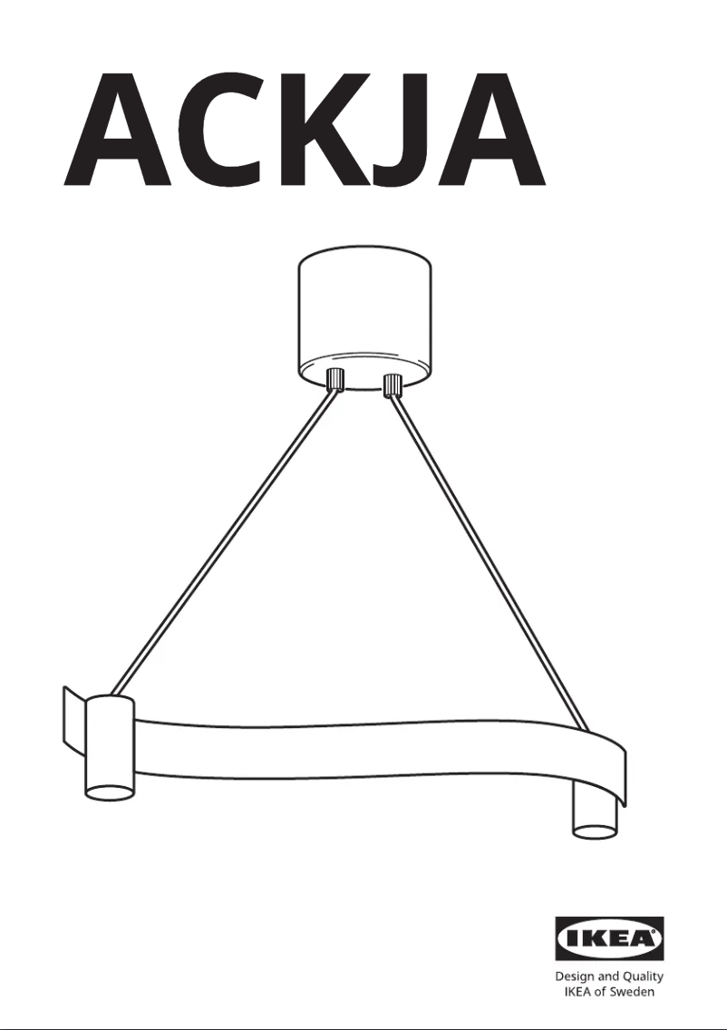 Page 1 de la notice Manuel utilisateur Ikea ACKJA 705.589.19