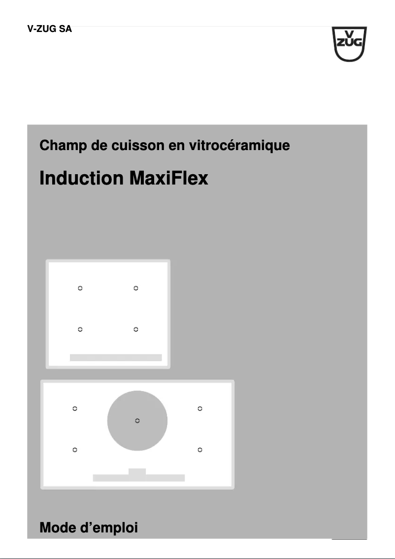 Page 1 de la notice Manuel utilisateur V-Zug GK56TIMS