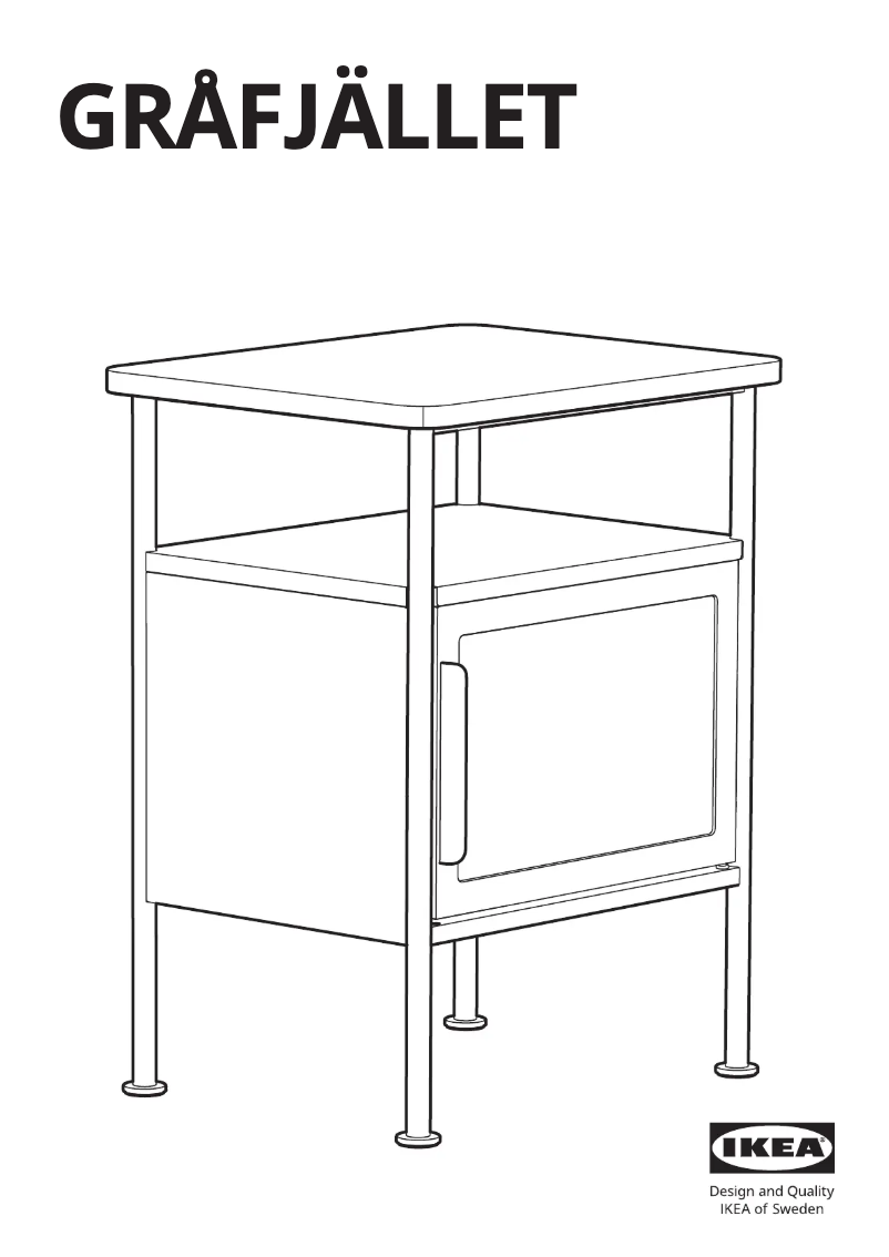 Page 1 de la notice Manuel utilisateur Ikea GRÅFJÄLLET 205.702.21