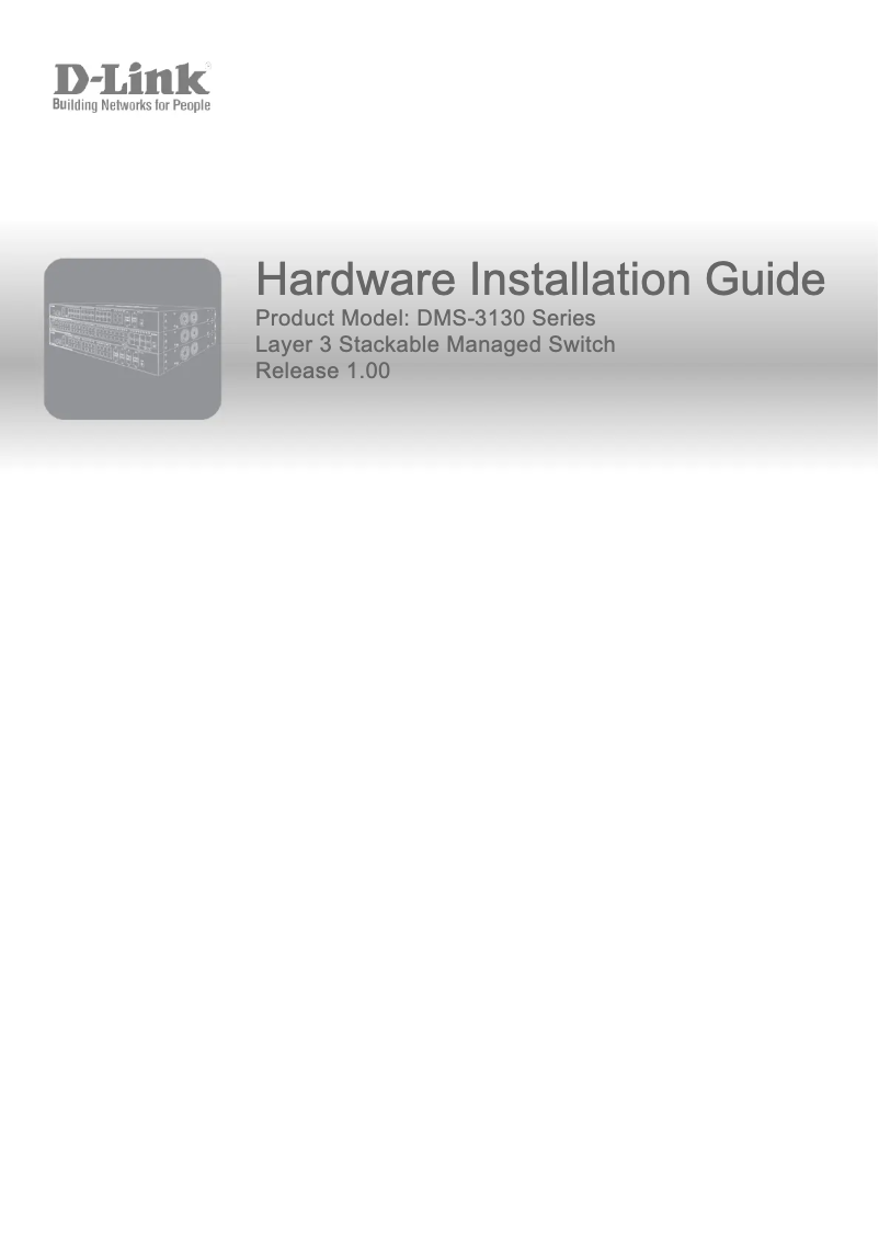 Page 1 of the manual Installation Guide D-Link DMS-3130-30PS