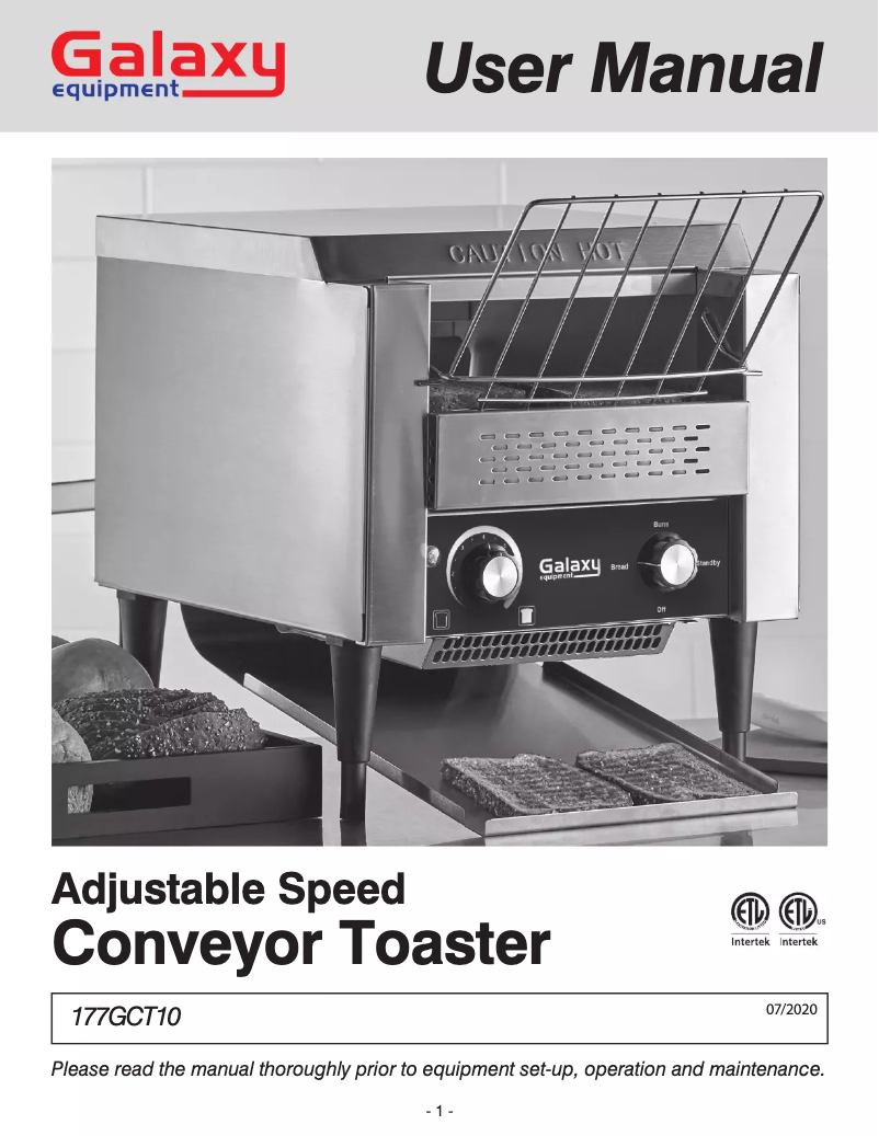 Page 1 de la notice Manuel utilisateur GALAXY CT-10