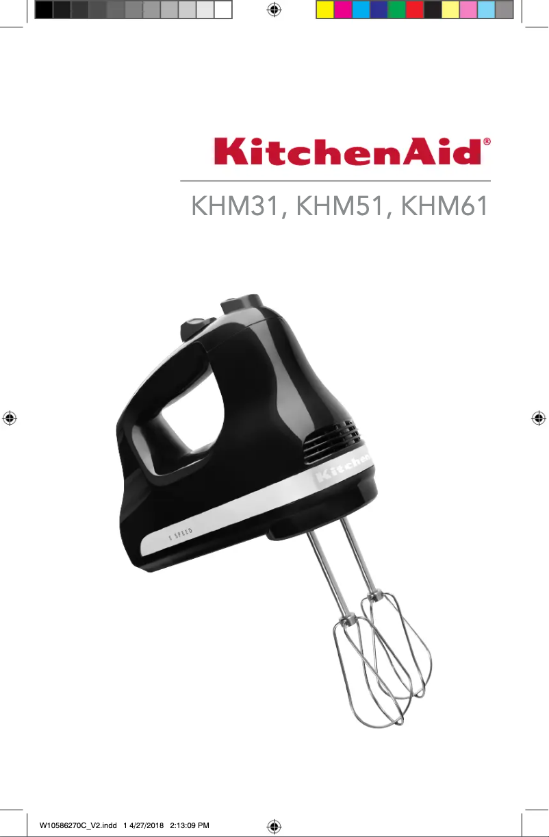 Page 1 de la notice Manuel utilisateur KitchenAid KHM512GU