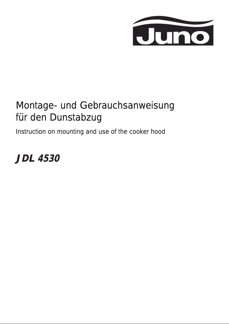 Página 1 del manual Manual de usuario Juno JDL4530B
