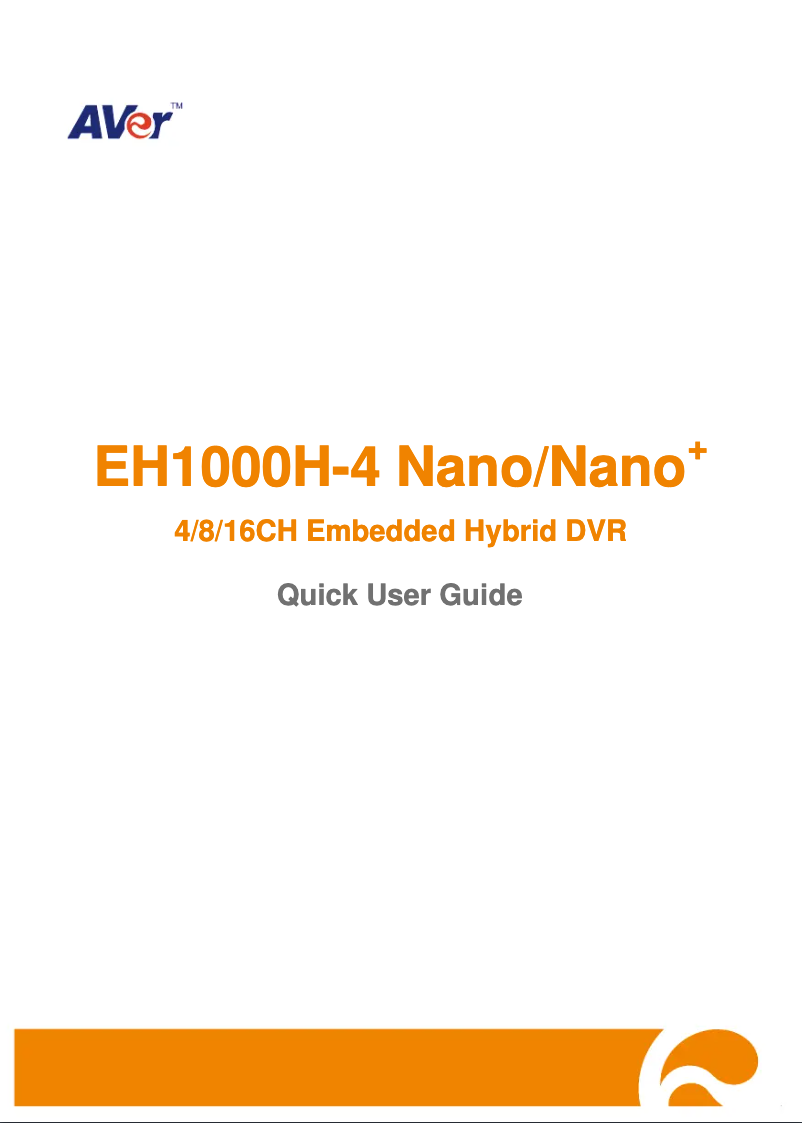 Page 1 de la notice Manuel utilisateur AVer EH1116H-4 Nano