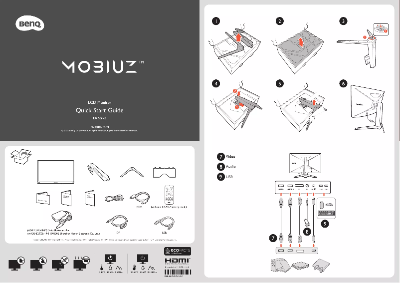 Página 1 del manual Guía de inicio rápido BenQ EX2710R