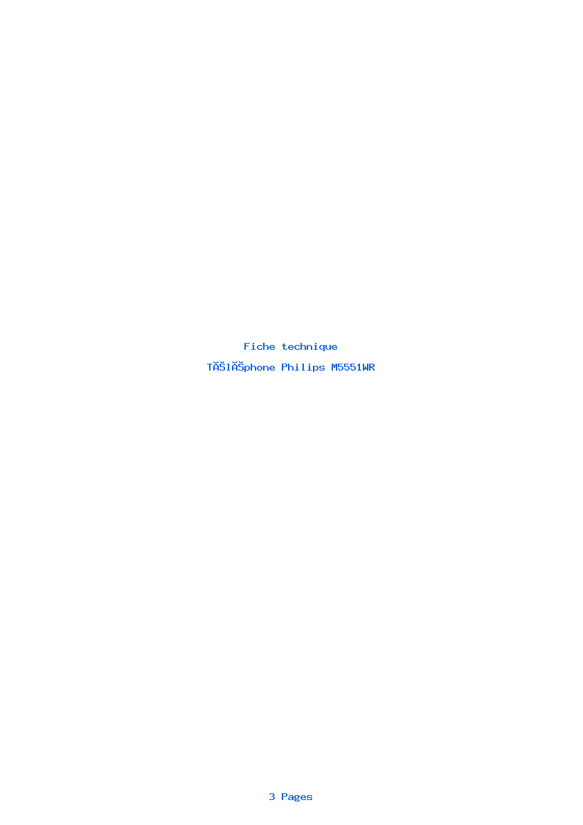 Image de la première page du manuel de l'appareil M5551WR