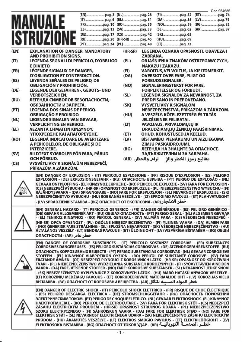 Page 1 de la notice Manuel utilisateur Telwin Drive 9000