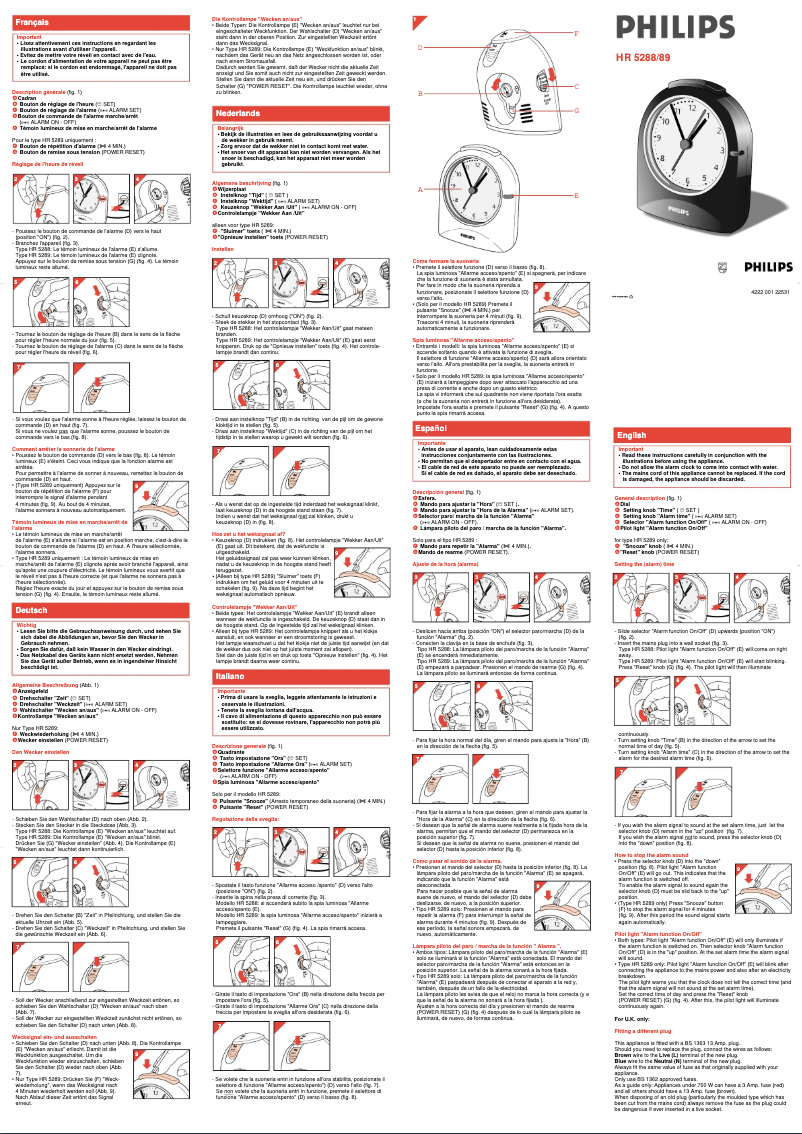 Page 1 of the manual User Manual Philips HR5289
