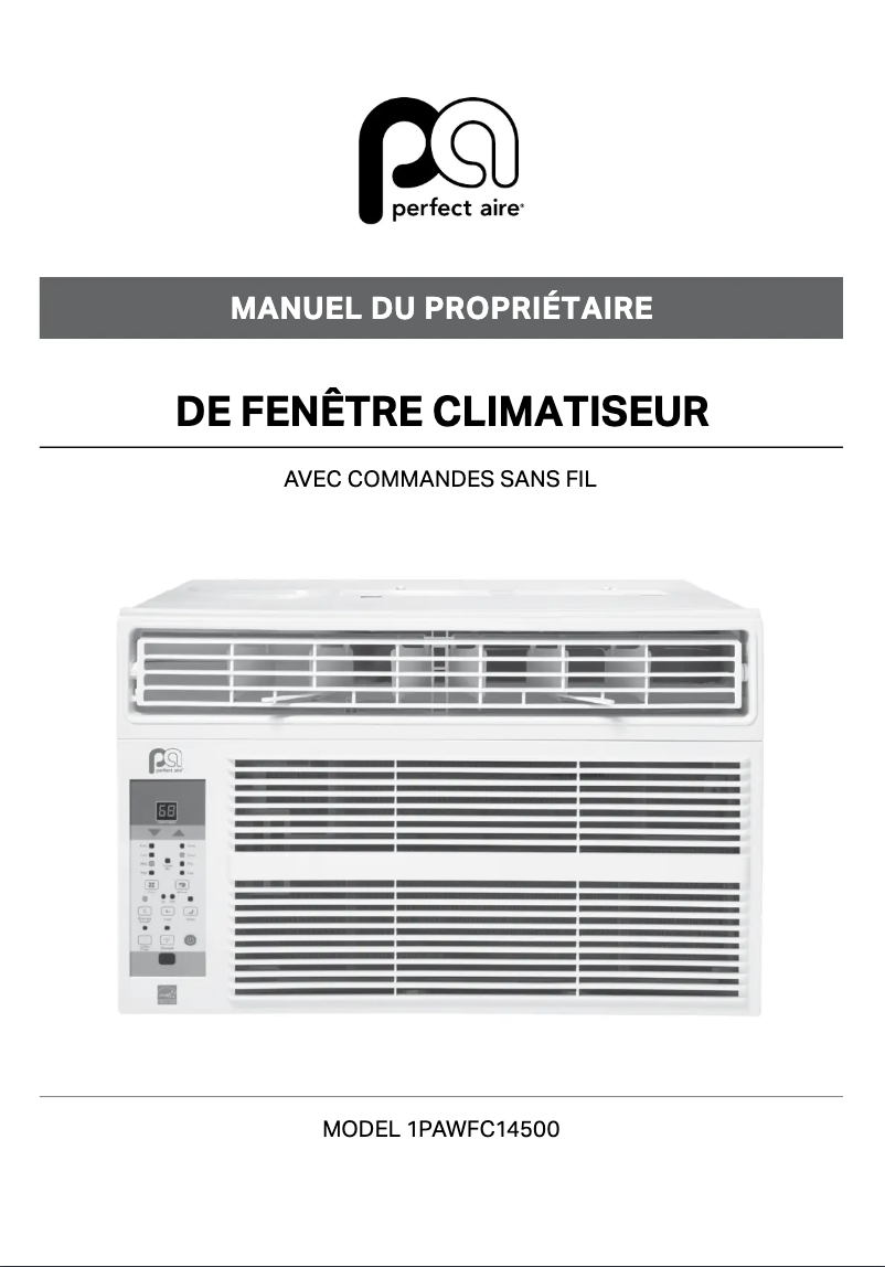 Page 1 de la notice Manuel utilisateur Perfect Aire 1PAWFC14500