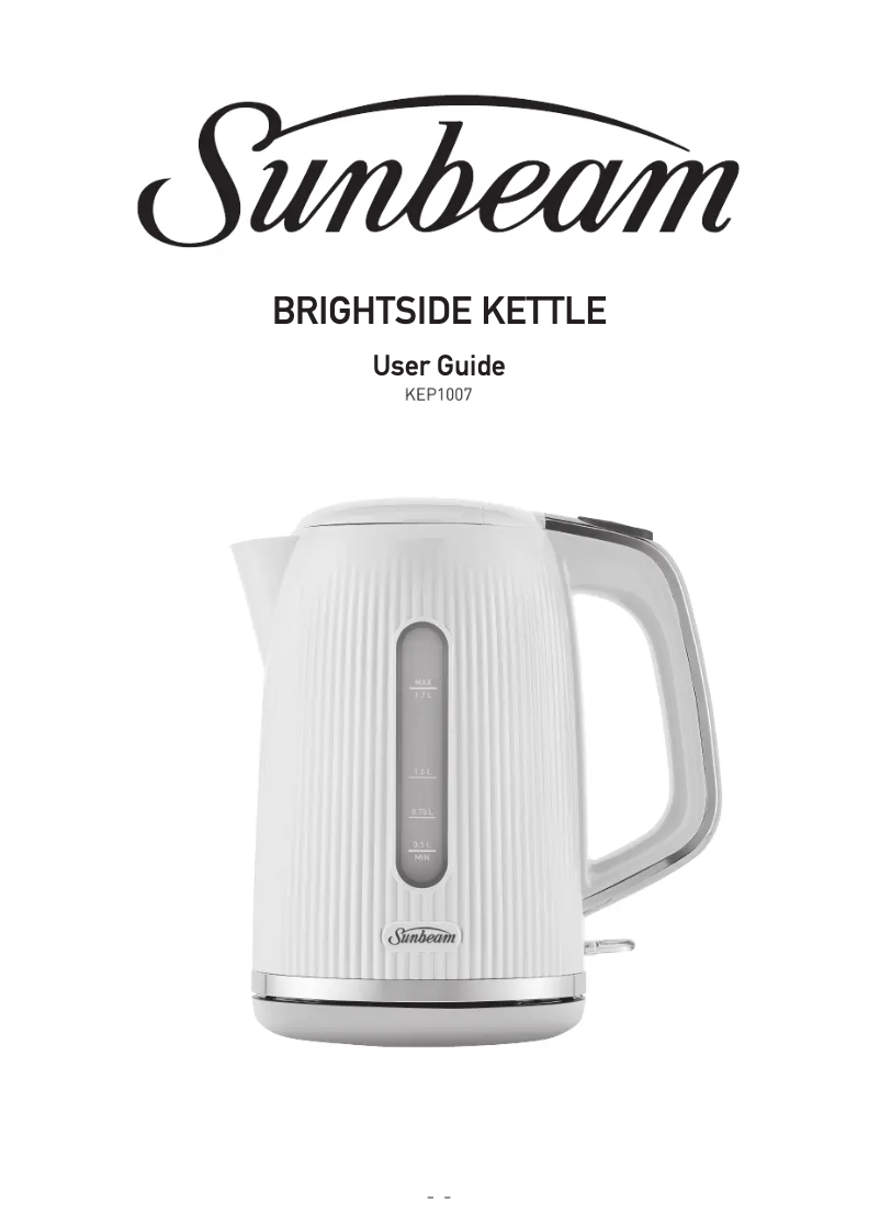 Page 1 de la notice Manuel utilisateur Sunbeam Brightside KEP1007