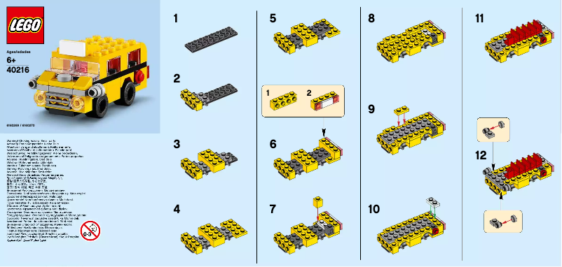 Page 1 de la notice Manuel utilisateur Lego School Bus 40216