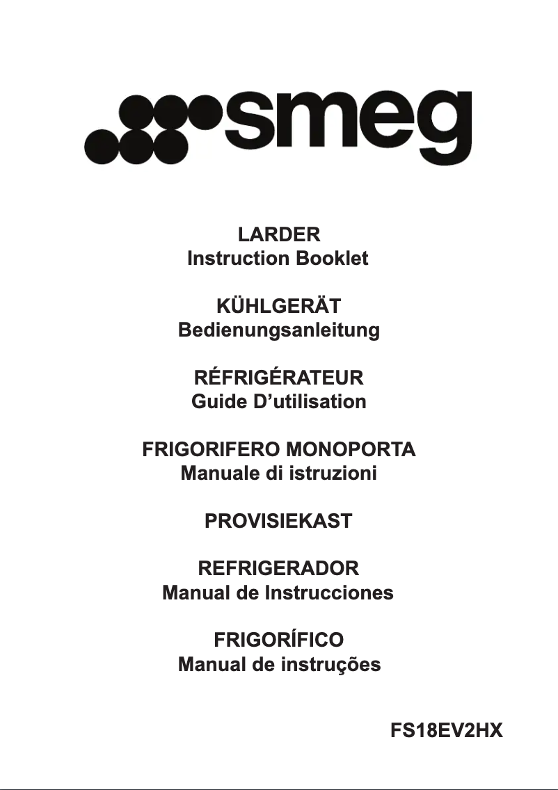 Page 1 de la notice Brochure Smeg FS18EV2HX