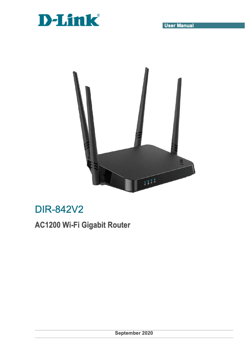 Page 1 de la notice Manuel utilisateur D-Link DIR‑842V2