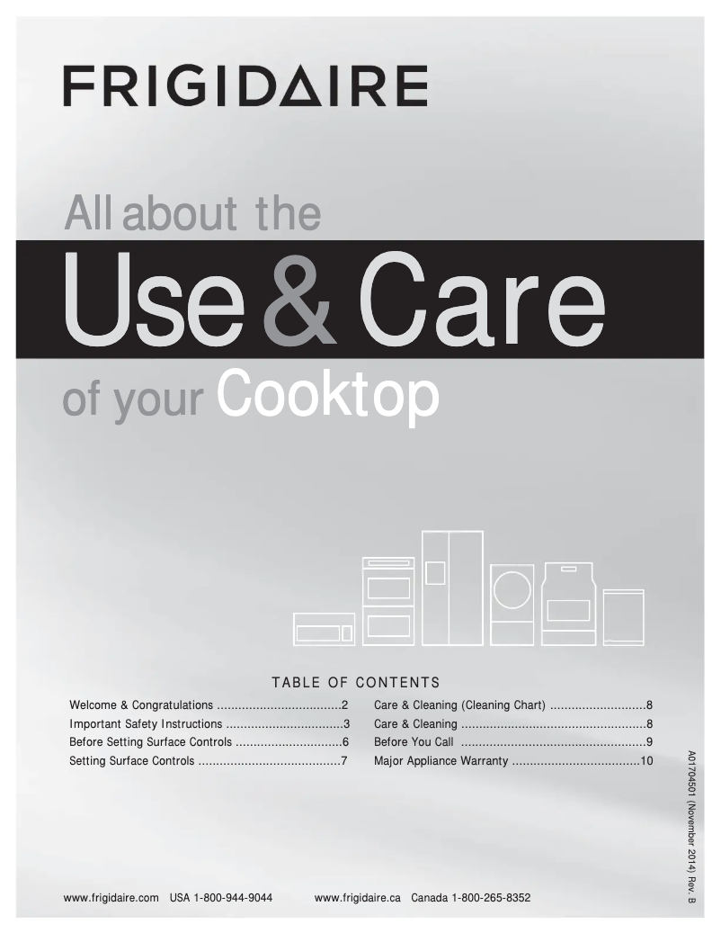 Page 1 de la notice Manuel utilisateur Frigidaire FFGC3010QS