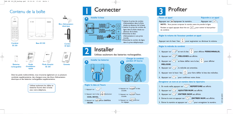 Imagen de la primera página del manual del dispositivo SE330
