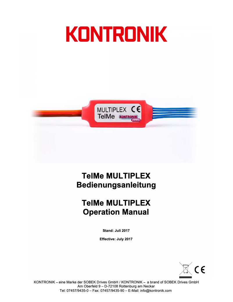 Página 1 del manual Manual de usuario KONTRONIK 9760