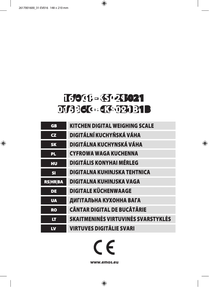 Page 1 de la notice Manuel utilisateur Emos GP-KS021