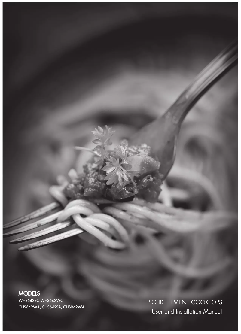 Page 1 de la notice Manuel utilisateur Westinghouse WHS642SC