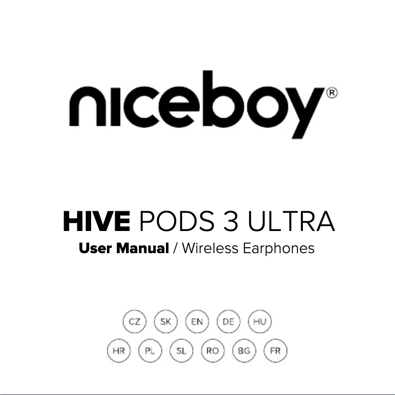 Page 1 de la notice Manuel utilisateur Niceboy HIVE Pods 3 Ultra