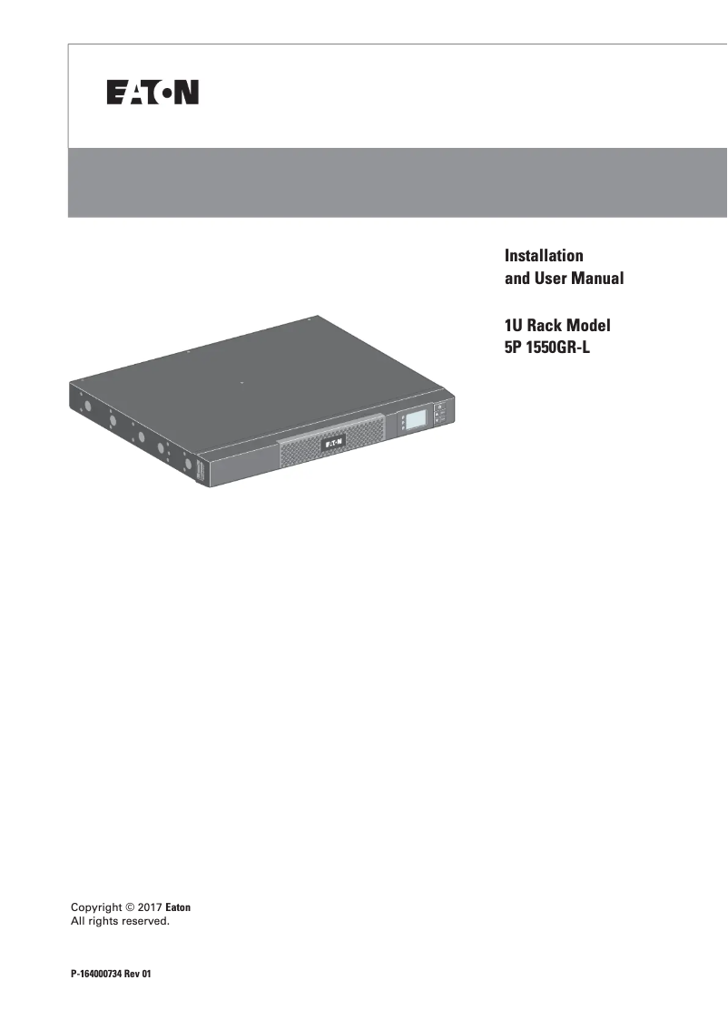 Página 1 del manual Manual de usuario Tripp Lite 5P1550GR-L