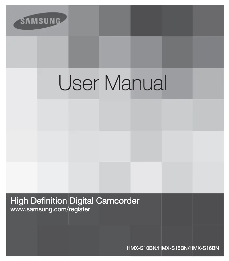 Page 1 de la notice Manuel utilisateur Samsung HMX-H203