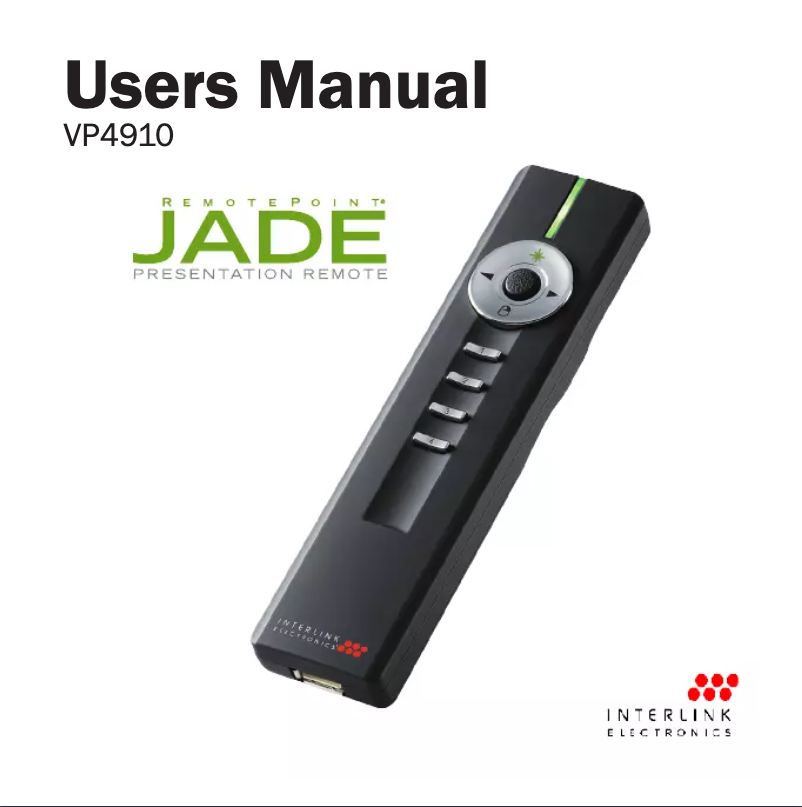 Page 1 de la notice Manuel utilisateur SMK-Link VP4910