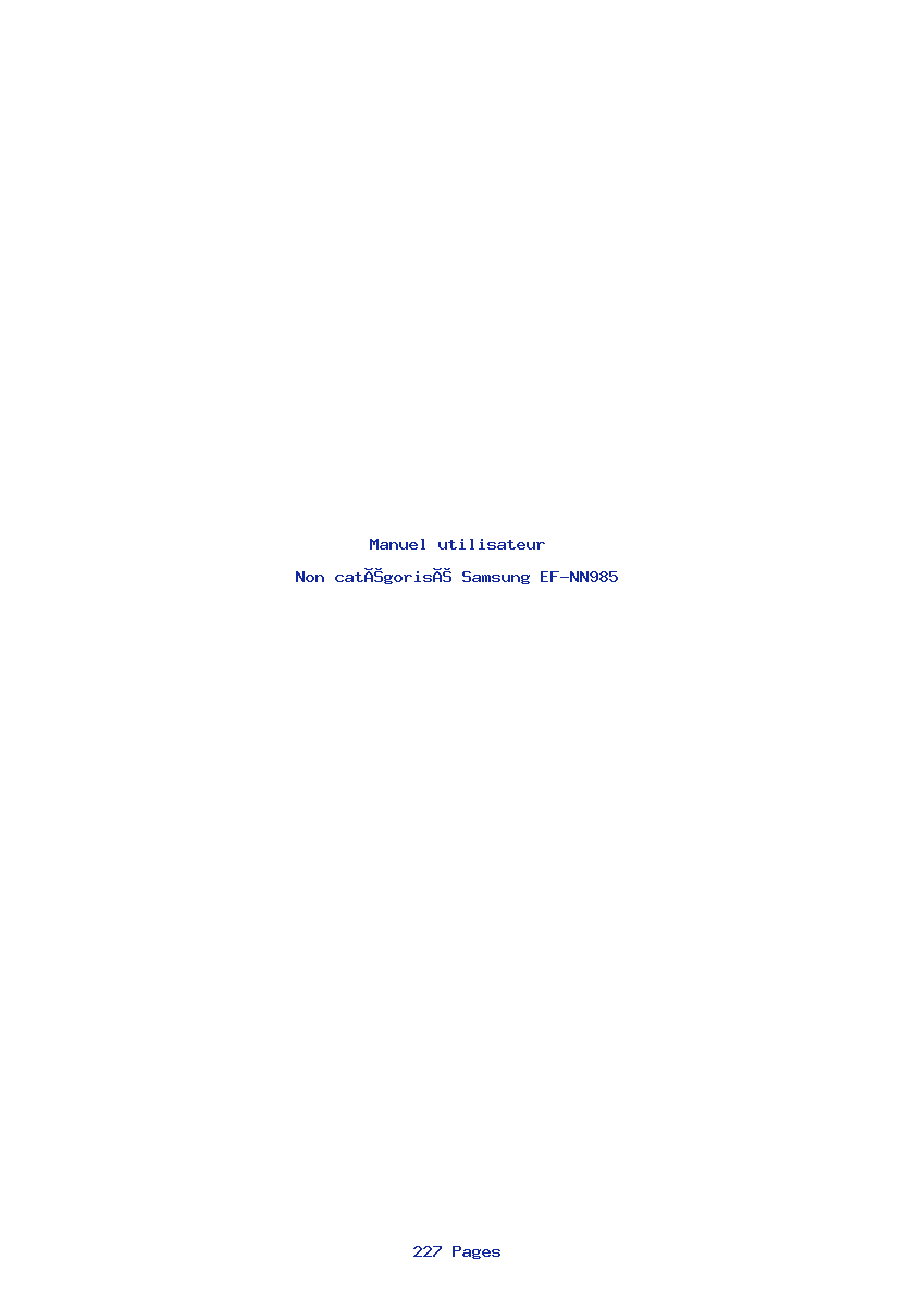 Page 1 de la notice Manuel utilisateur Samsung EF-NN985