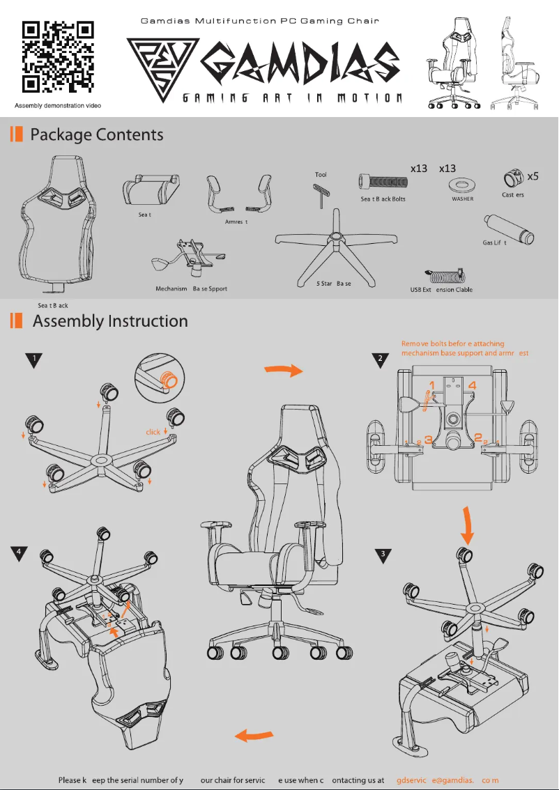 Page 1 de la notice Manuel utilisateur Gamdias Achilles E3 L