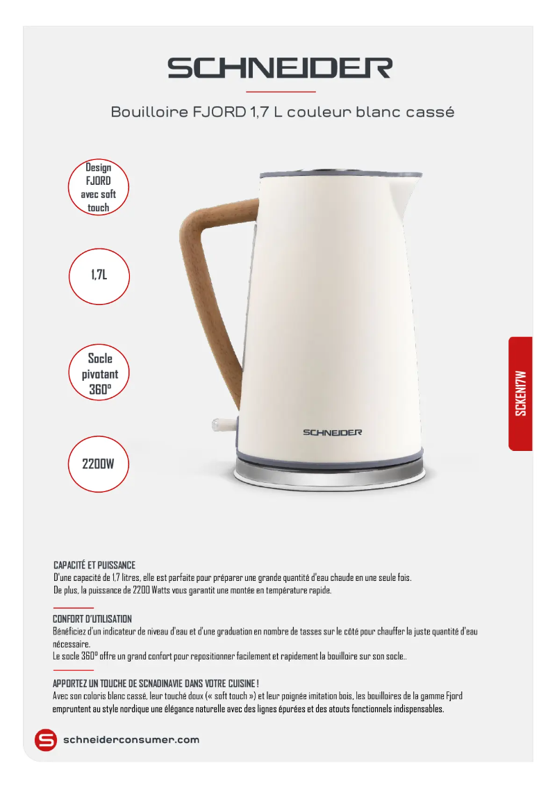 Página 1 del manual Ficha técnica Schneider SCKEN17W