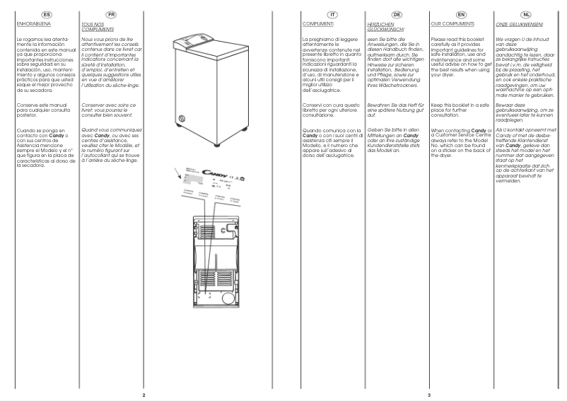 Página 1 del manual Manual de usuario Candy CST 95