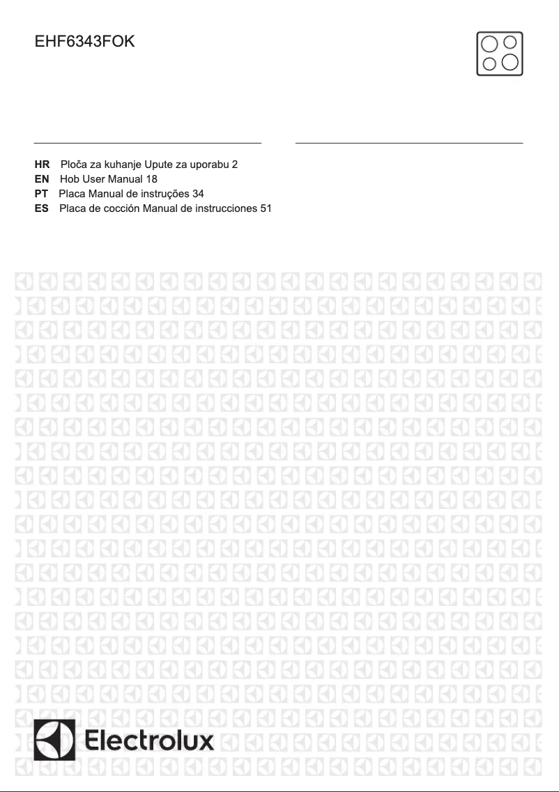 Page 1 de la notice Manuel utilisateur Electrolux EHF6343FOK