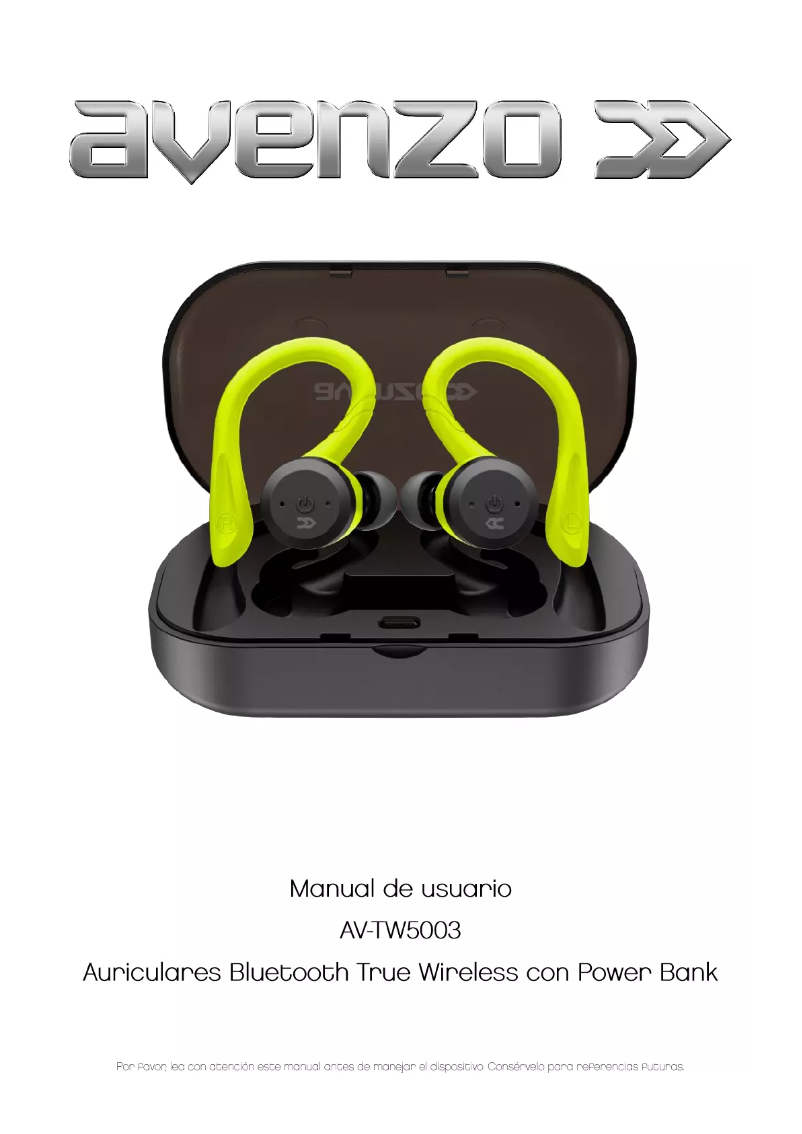 Página 1 del manual Manual de usuario Avenzo AV-TW5003G