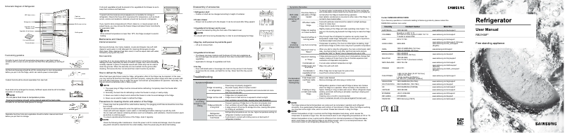 Page 1 de la notice Manuel utilisateur Samsung RB21KMFH5SK