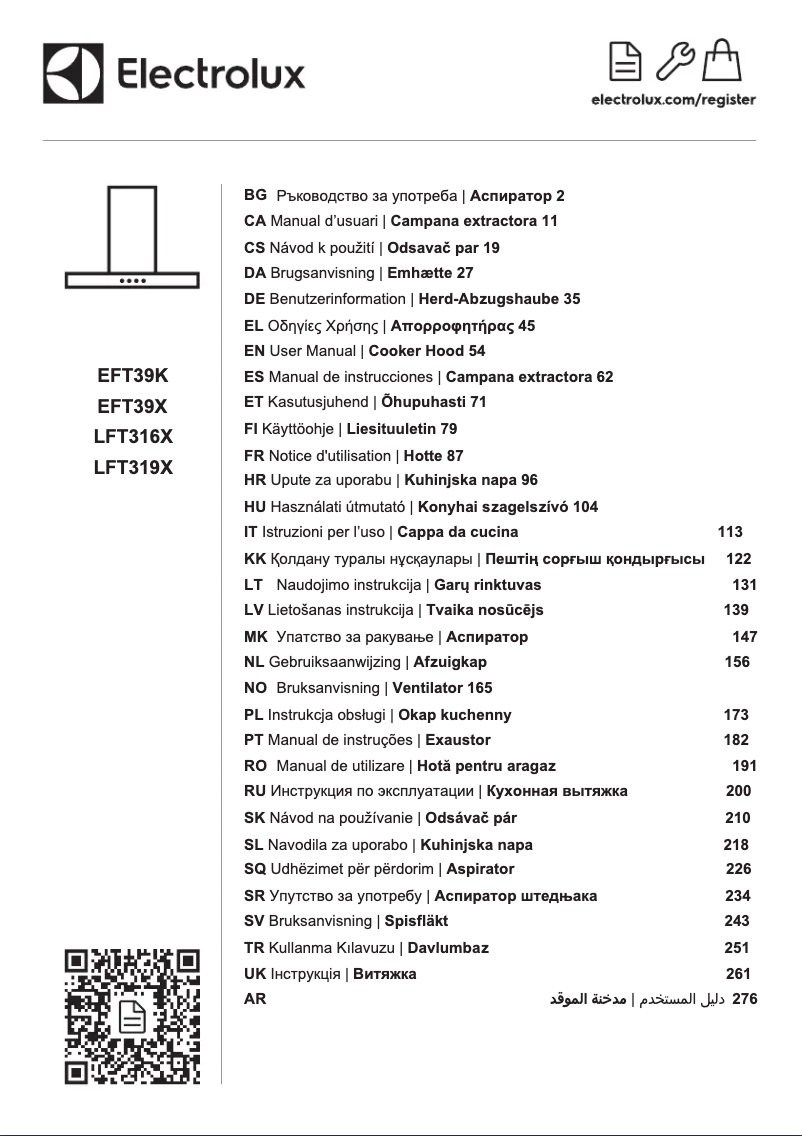 Página 1 del manual Manual de usuario Electrolux LFT316X
