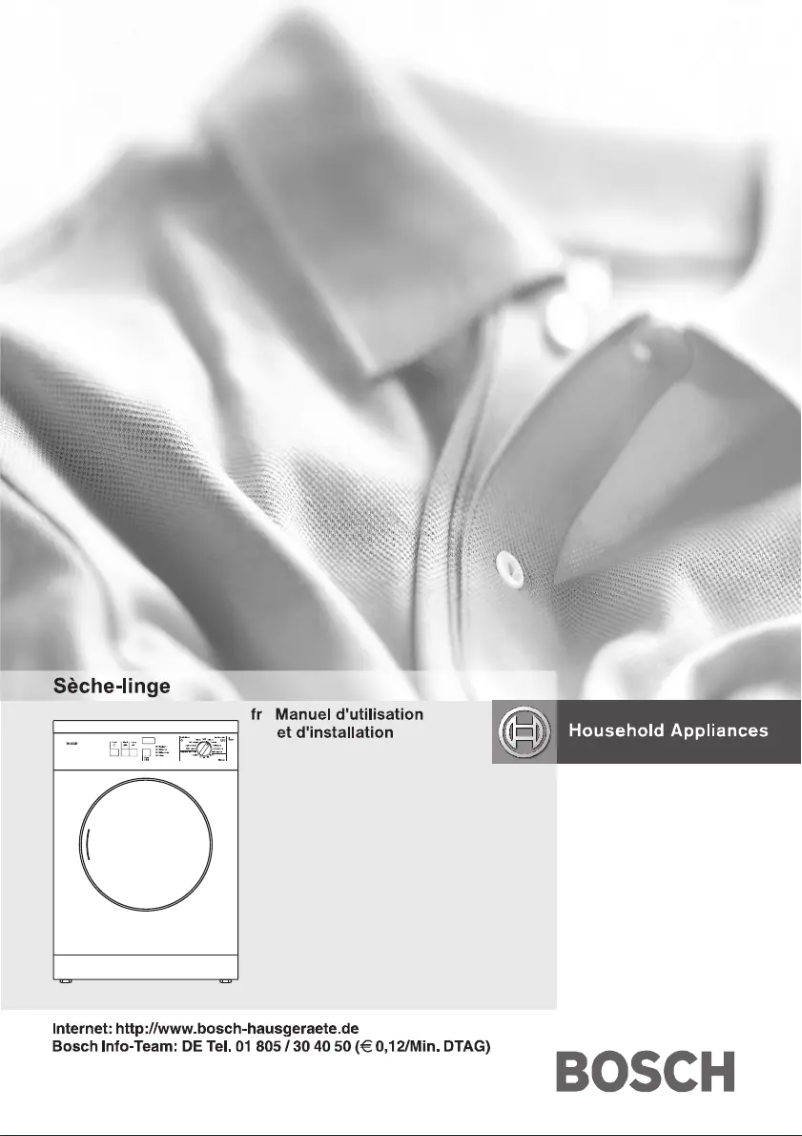 Page 1 of the manual User Manual Bosch WTA4400