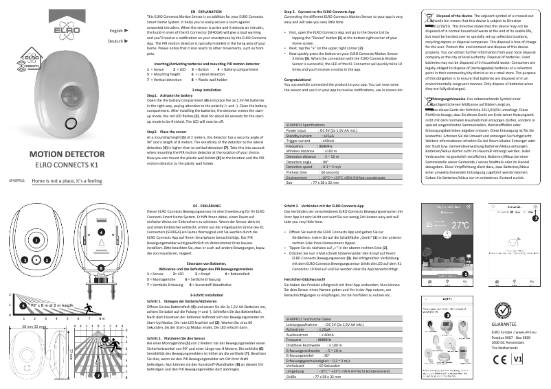 Page 1 of the manual User Manual Elro SF40PR11