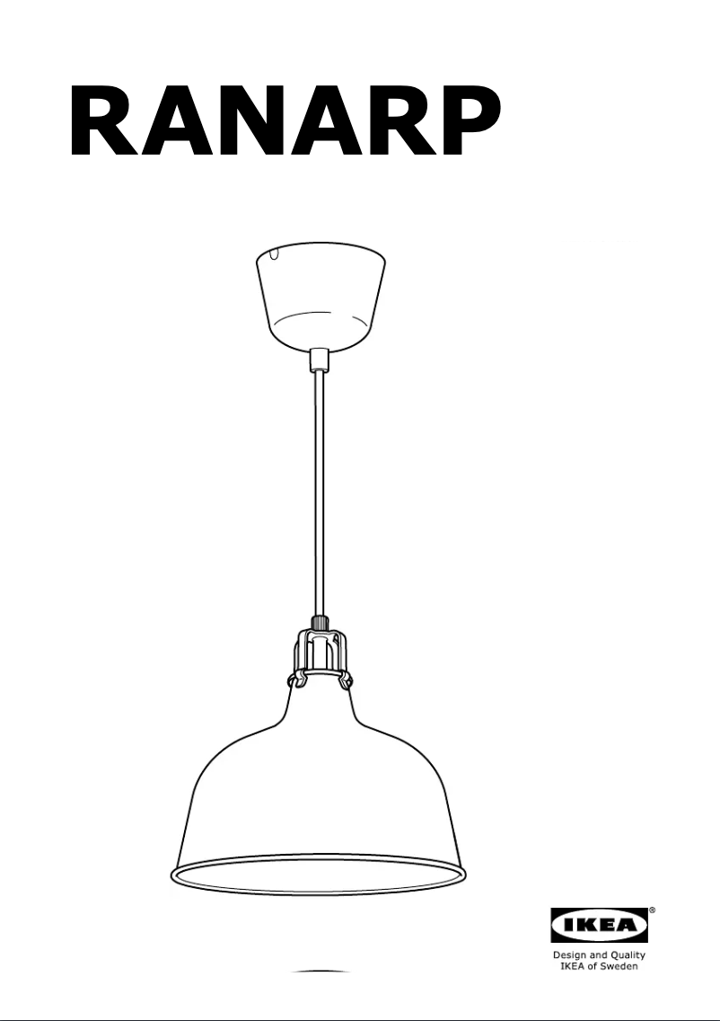 Page 1 de la notice Instructions / montage Ikea RANARP