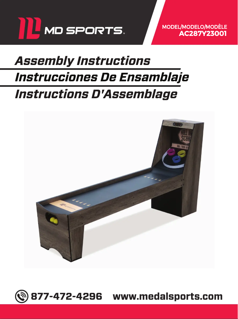Page 1 de la notice Manuel utilisateur MD Sports AC287Y23001