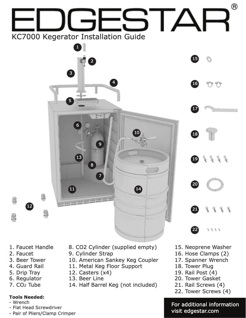 Page 1 de la notice Guide d'installation EdgeStar BR1500SSOD