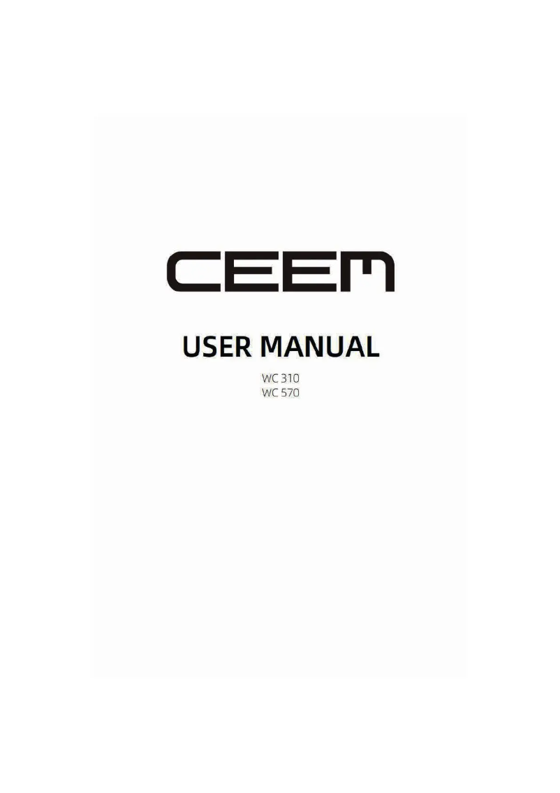 Page 1 de la notice Manuel utilisateur CEEM WC 570