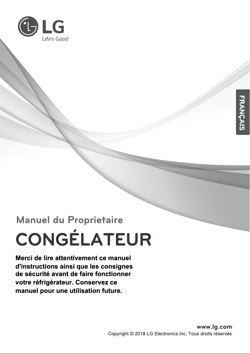 Page 1 de la notice Manuel utilisateur LG GN-304SLBT