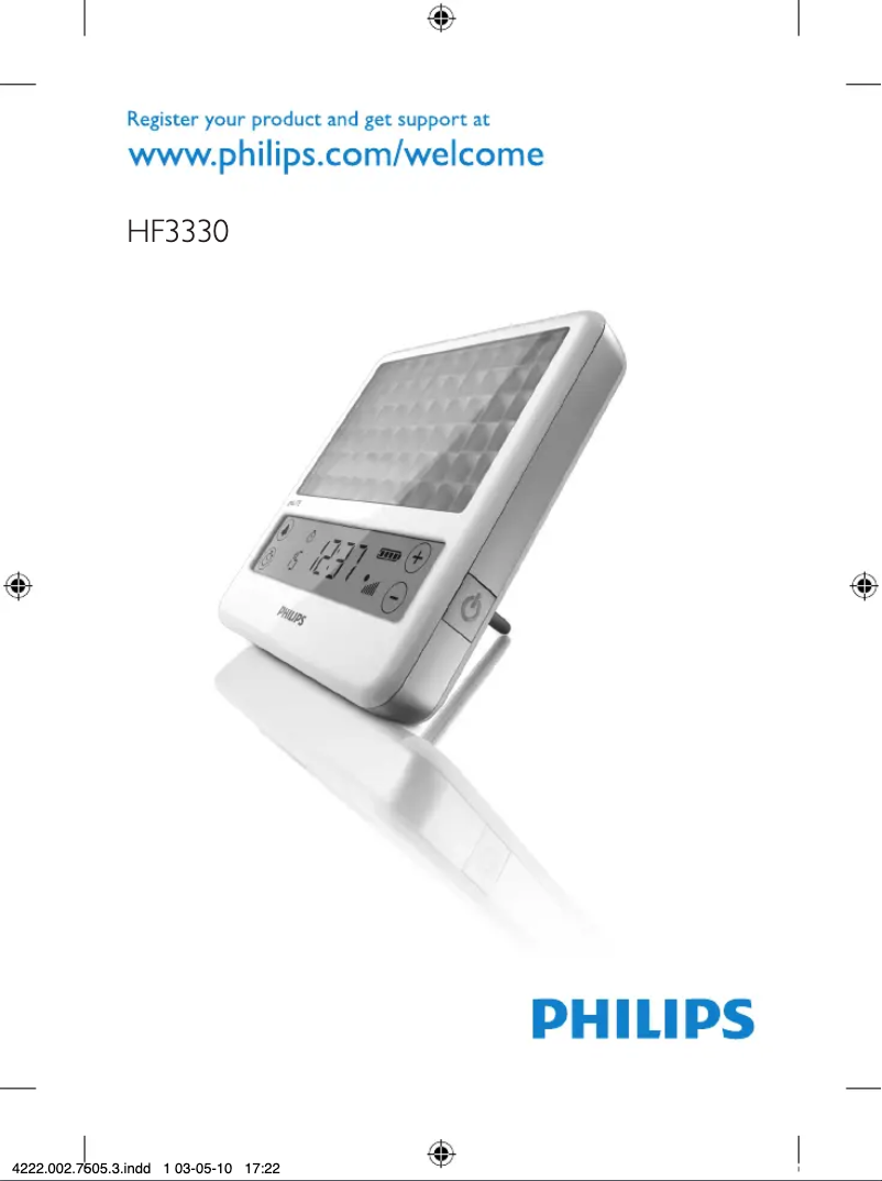 Page 1 de la notice Manuel utilisateur Philips goLITE BLU HF3330