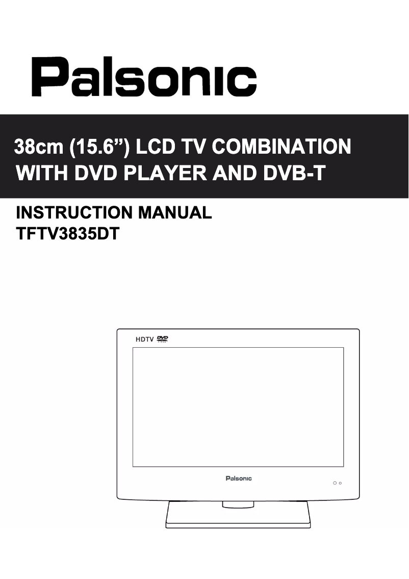 Page 1 de la notice Manuel utilisateur Palsonic TFTV3835DT